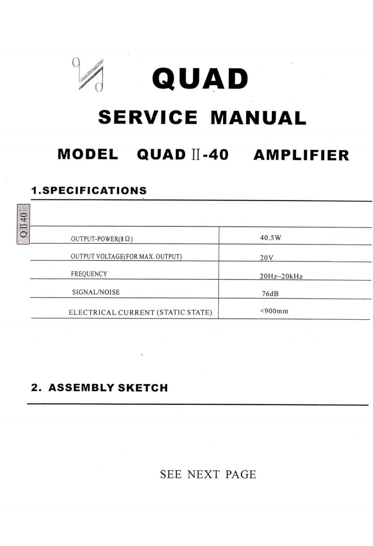 MARSHALLquad-ii-40-维修电器原理手册