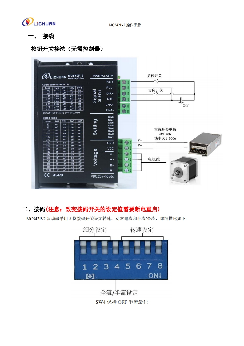 MC542P-2操作手册