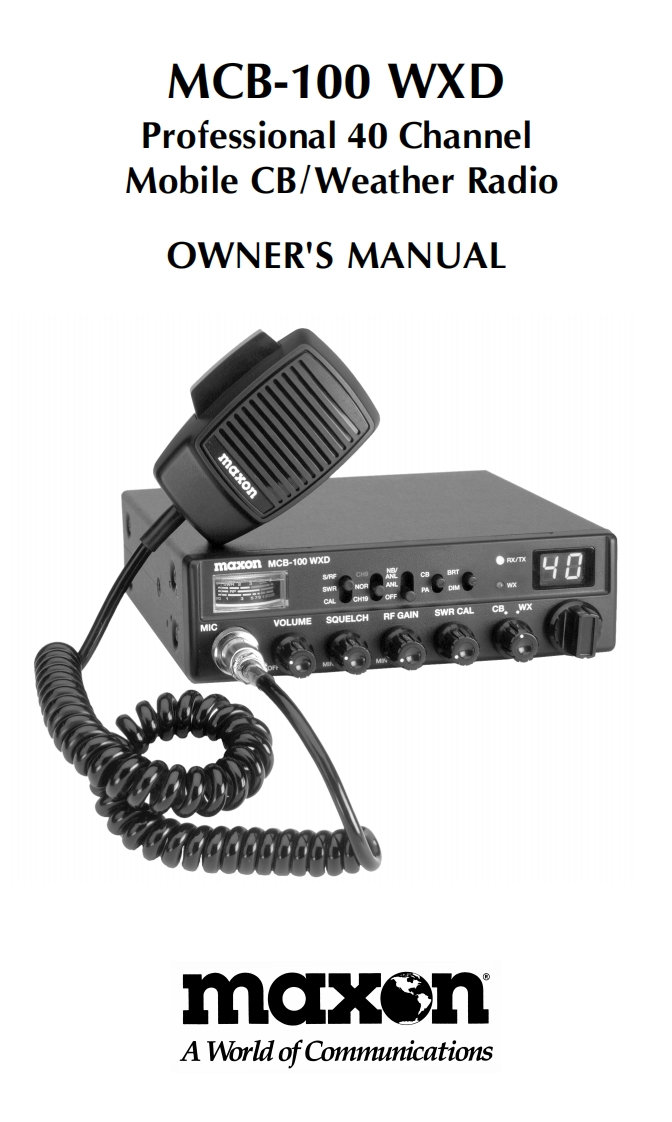 MCB-100WXD操作说明书手册