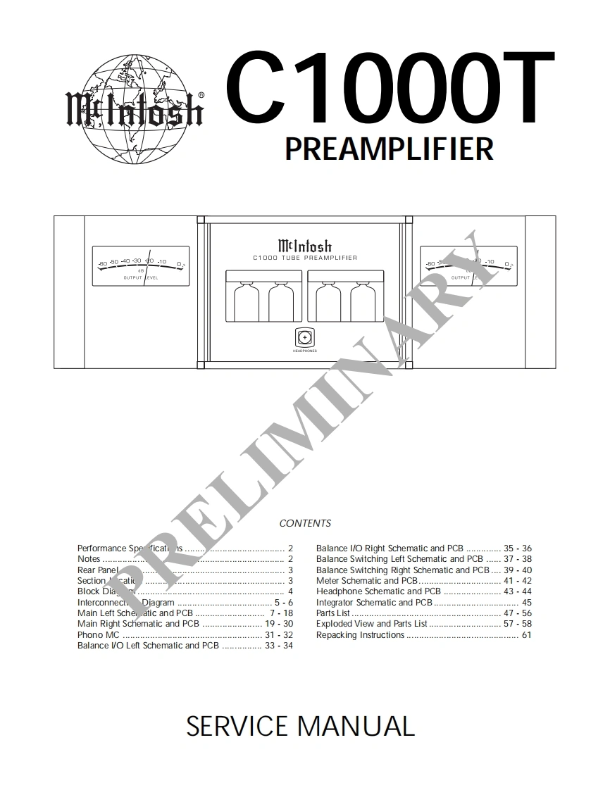 MCINTOSH-C1000T_service-manual维修手册