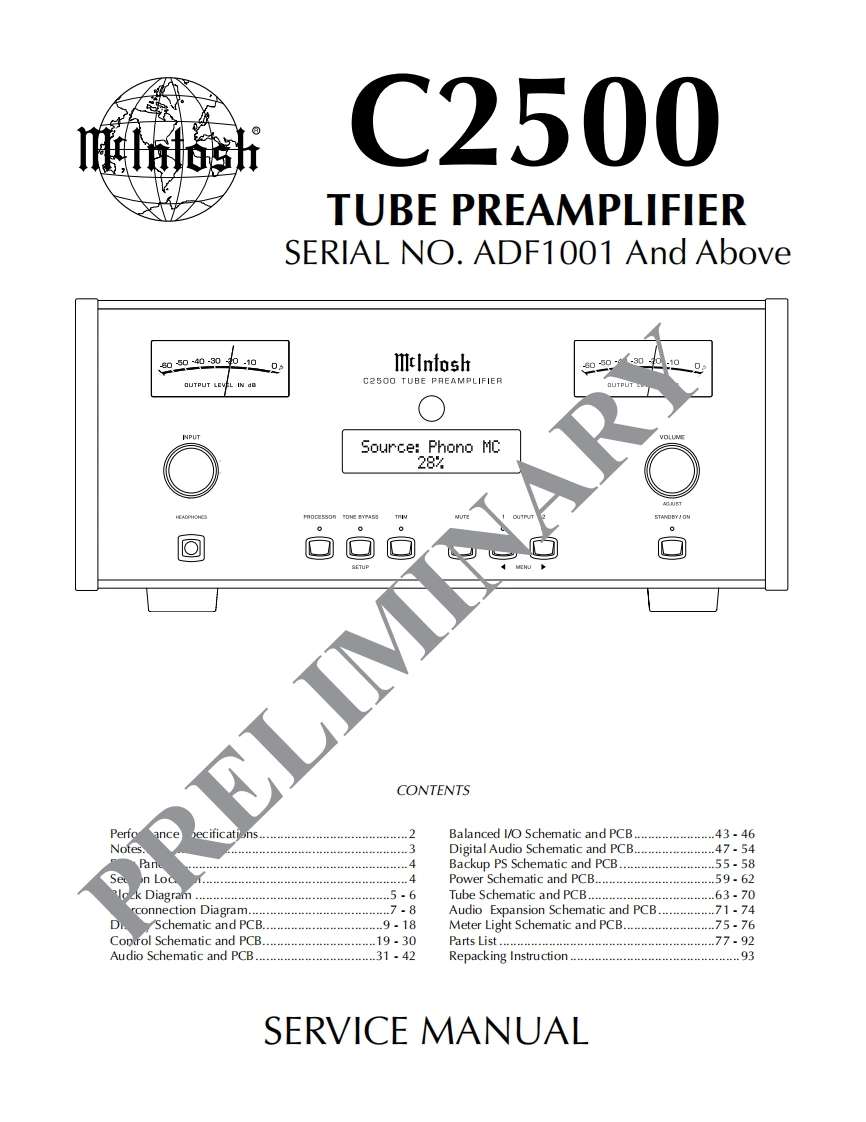 MCINTOSH-C2500_service-manual维修手册