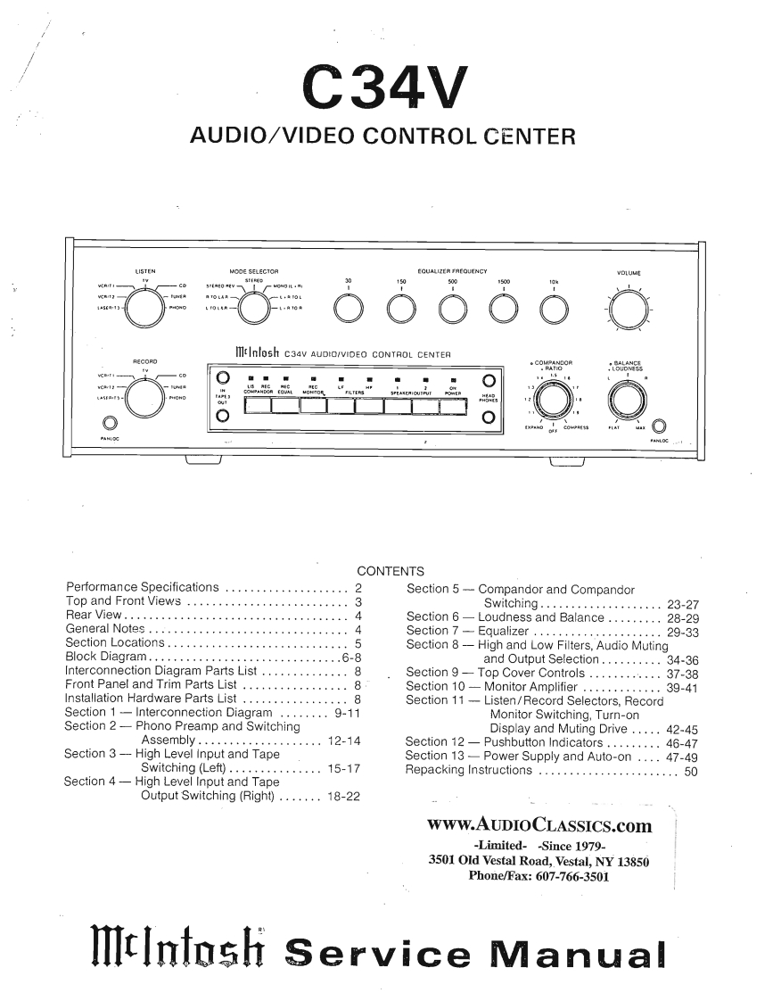 MCINTOSH-C34V_service-manual维修手册