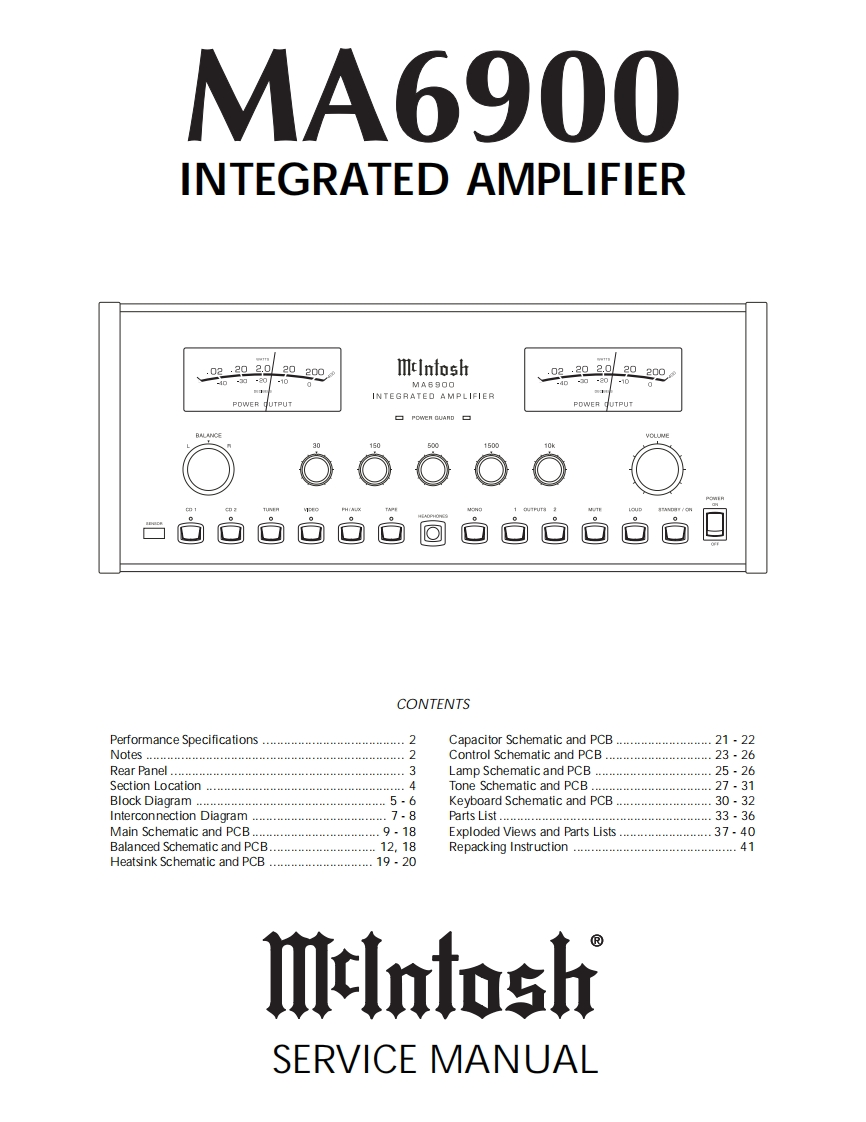 MCINTOSH-MA6900_service-manual维修手册