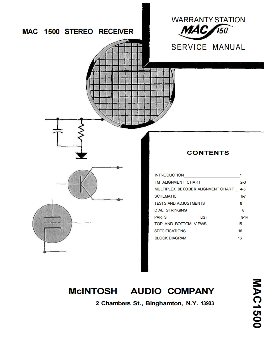 MCINTOSH-MAC1500_service-manual维修手册