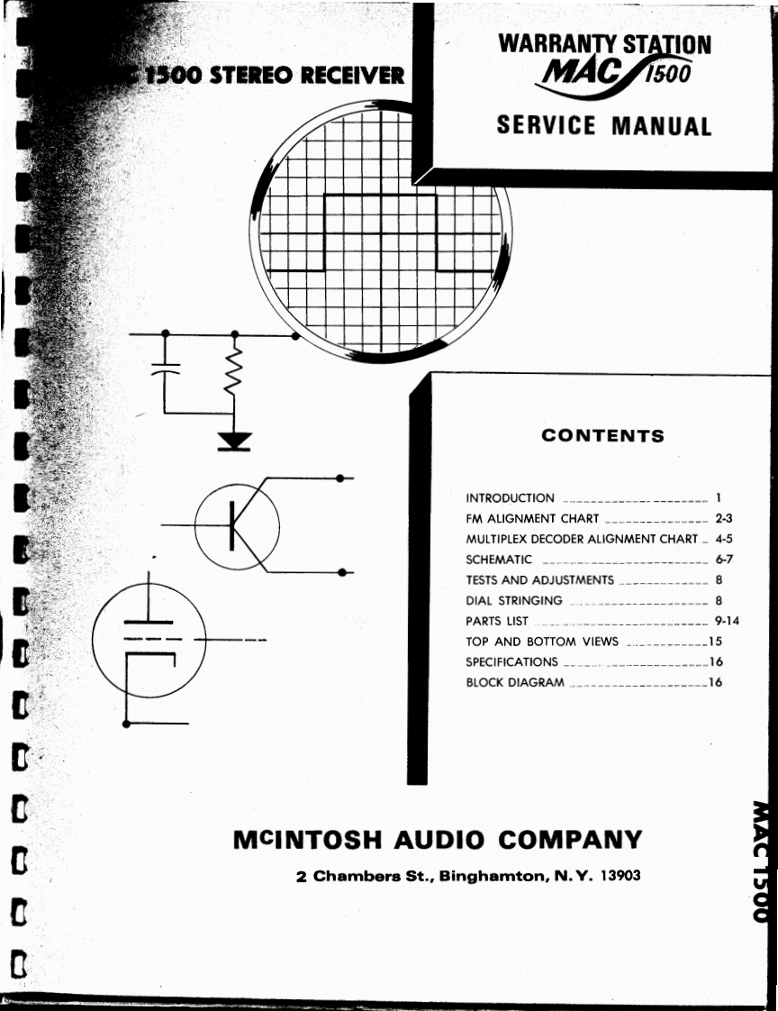 MCINTOSH-MAC1500_service-manual维修手册vice_manual