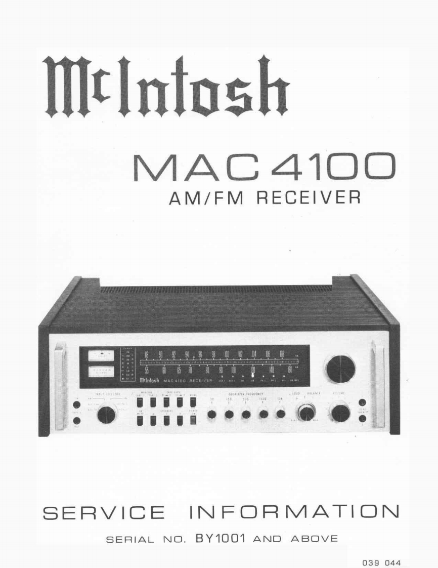 MCINTOSH-MAC4100_service-manual维修手册