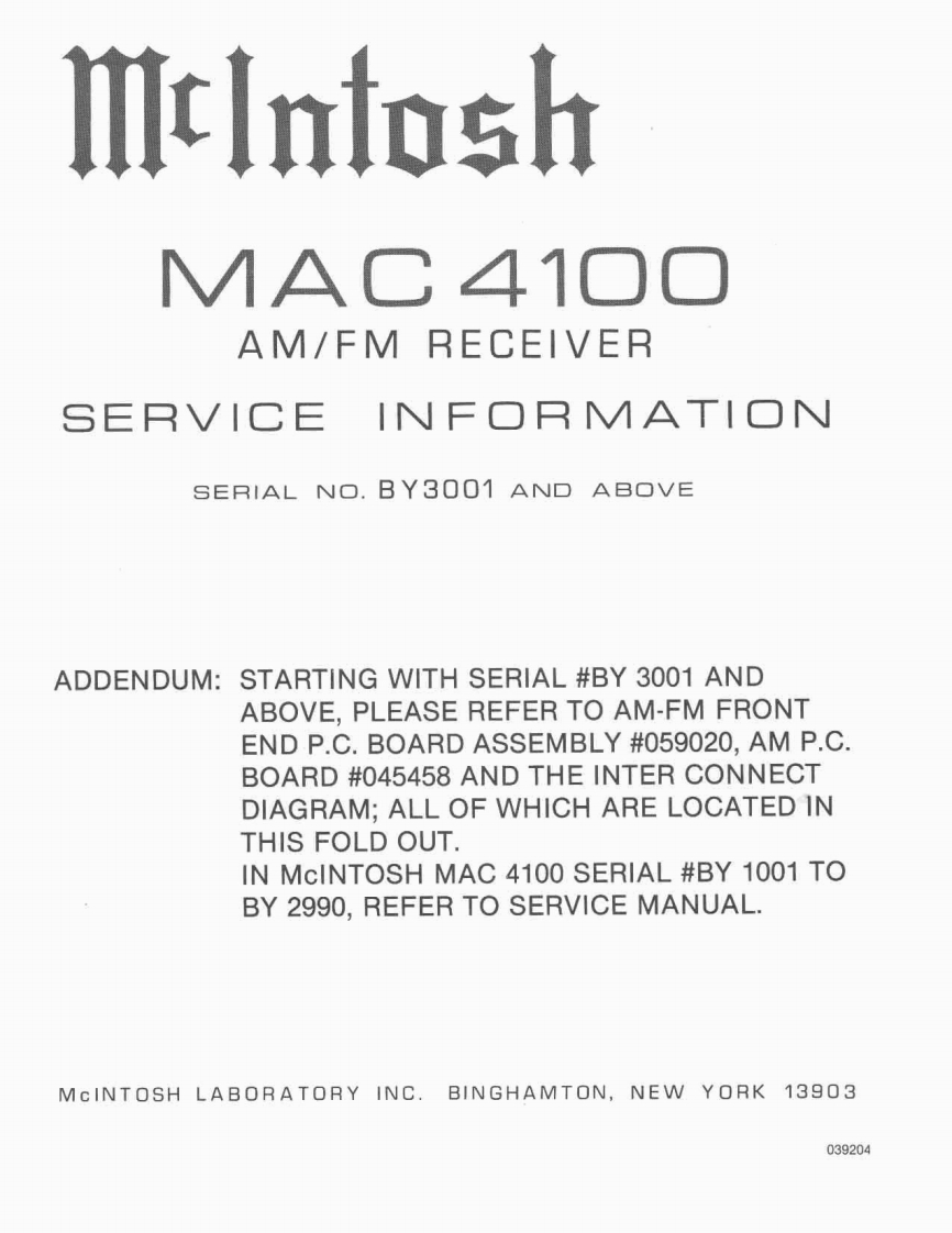MCINTOSH-MAC4100_service-manual维修手册_b