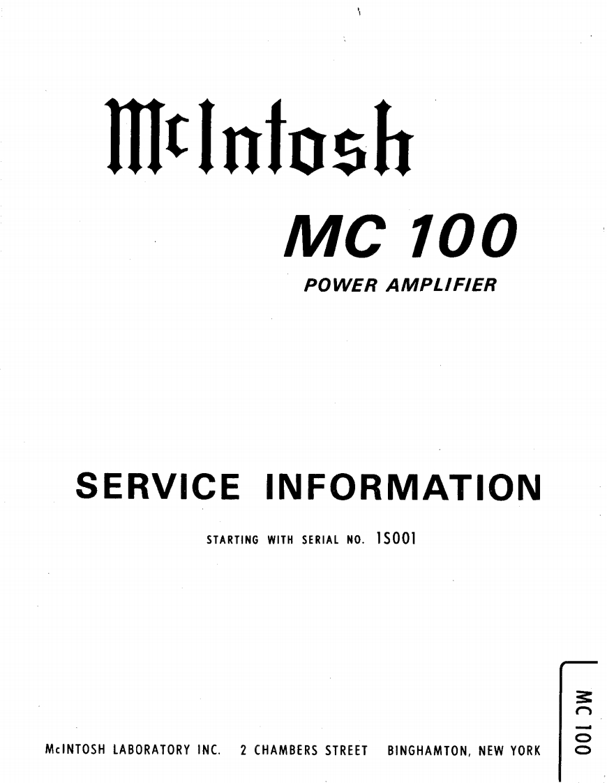 MCINTOSH-MC100_service-manual维修手册