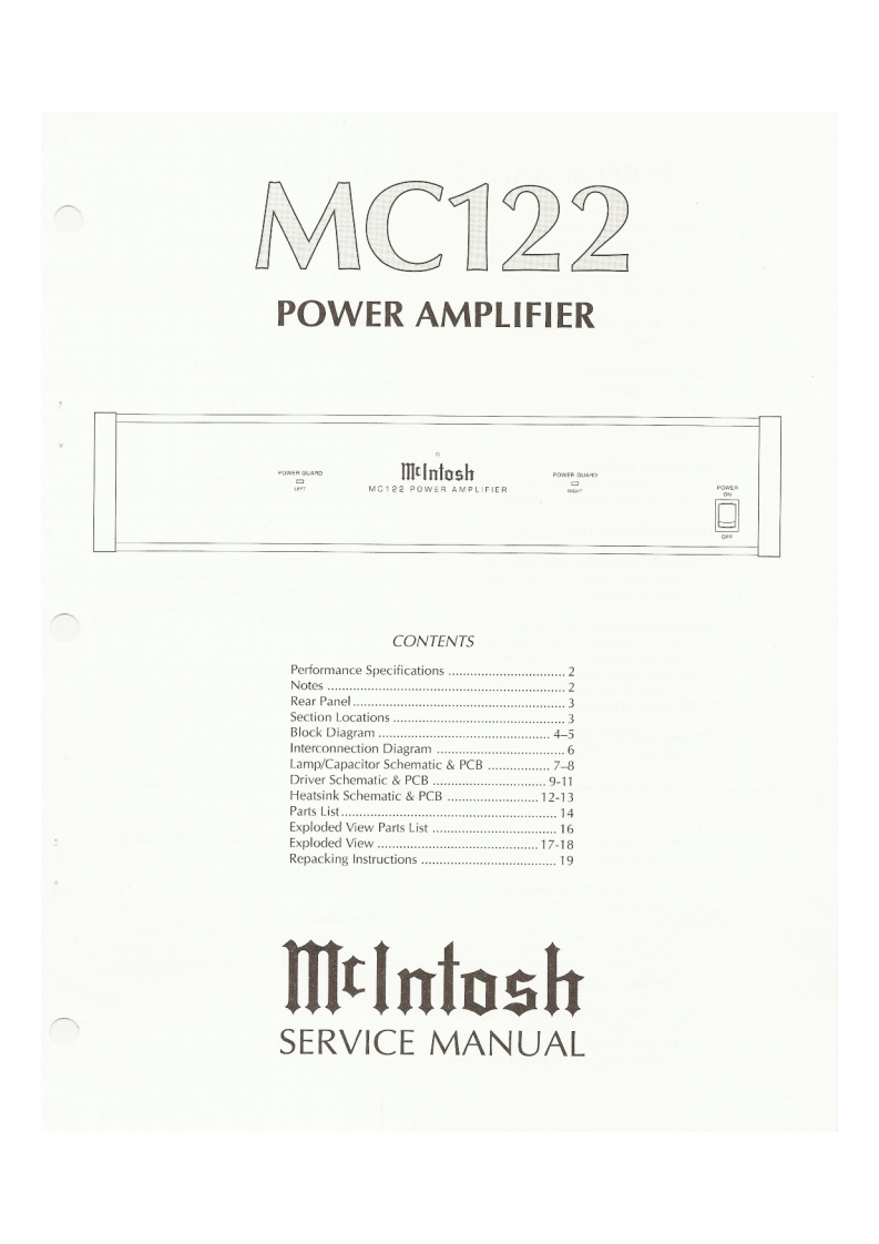MCINTOSH-MC122_service-manual维修手册