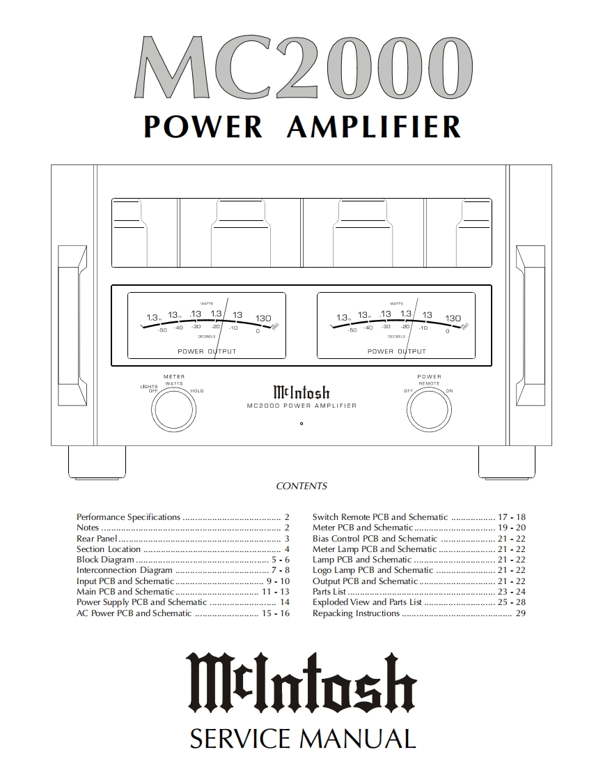MCINTOSH-MC2000_service-manual维修手册