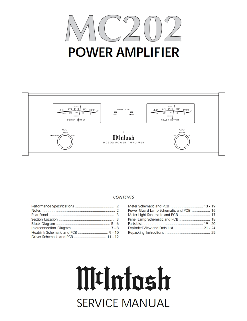 MCINTOSH-MC202_service-manual维修手册