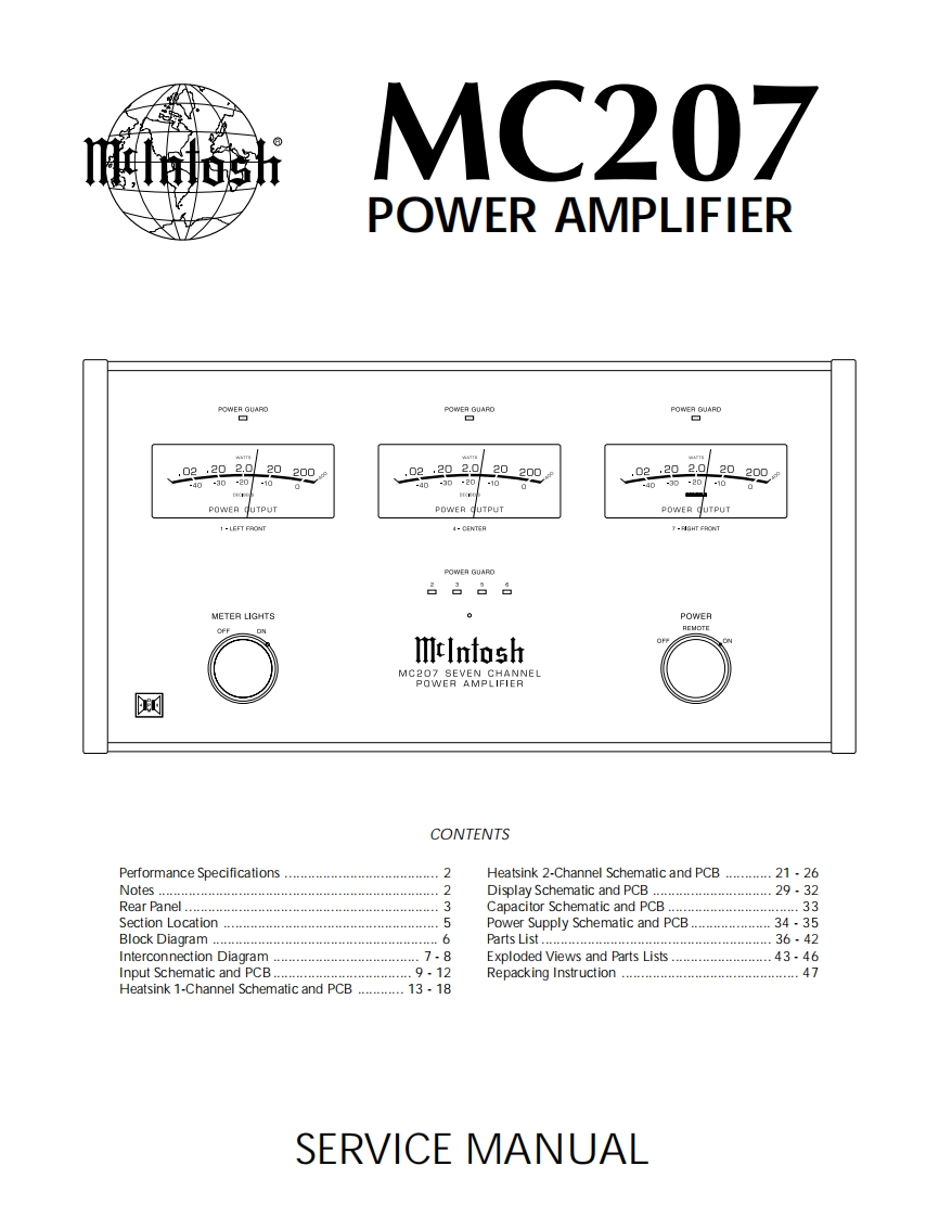 MCINTOSH-MC207_service-manual维修手册