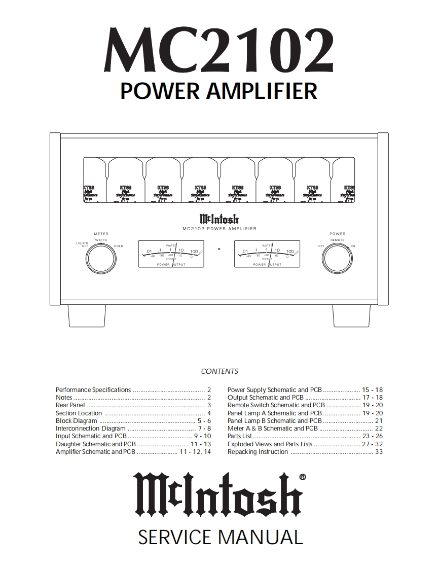 MCINTOSH-MC2102_service-manual维修手册