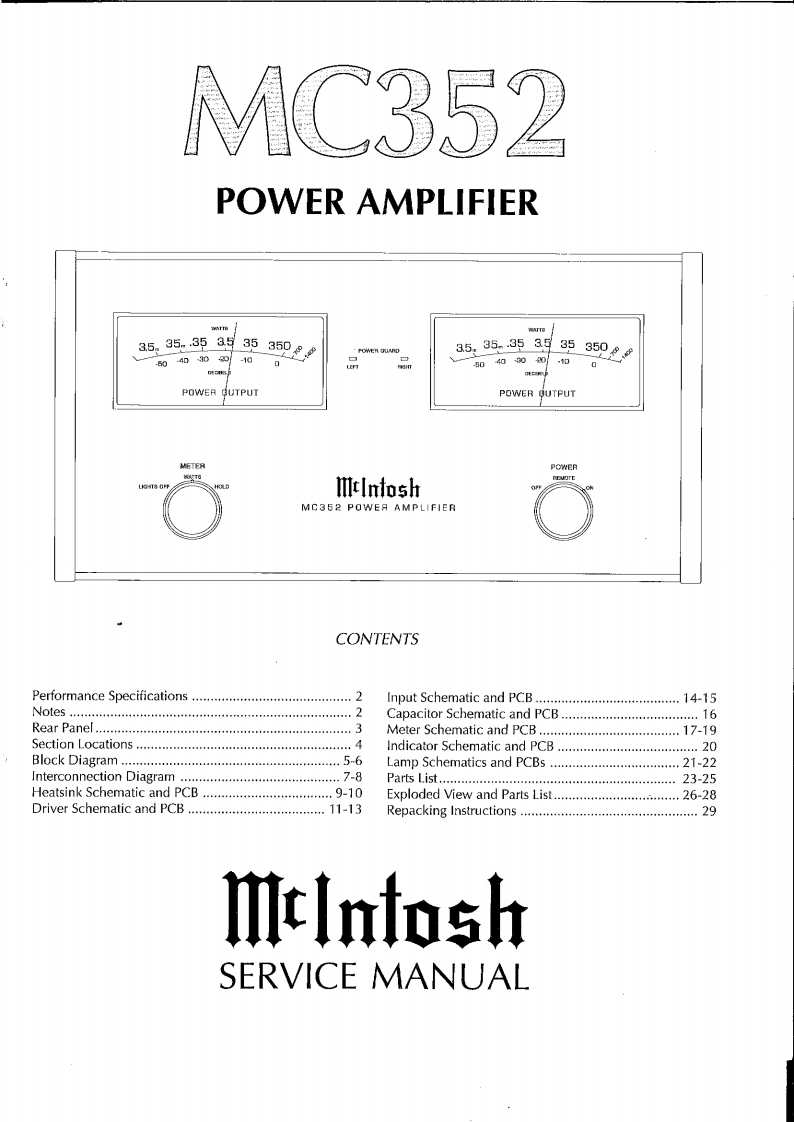 MCINTOSH-MC352_service-manual维修手册