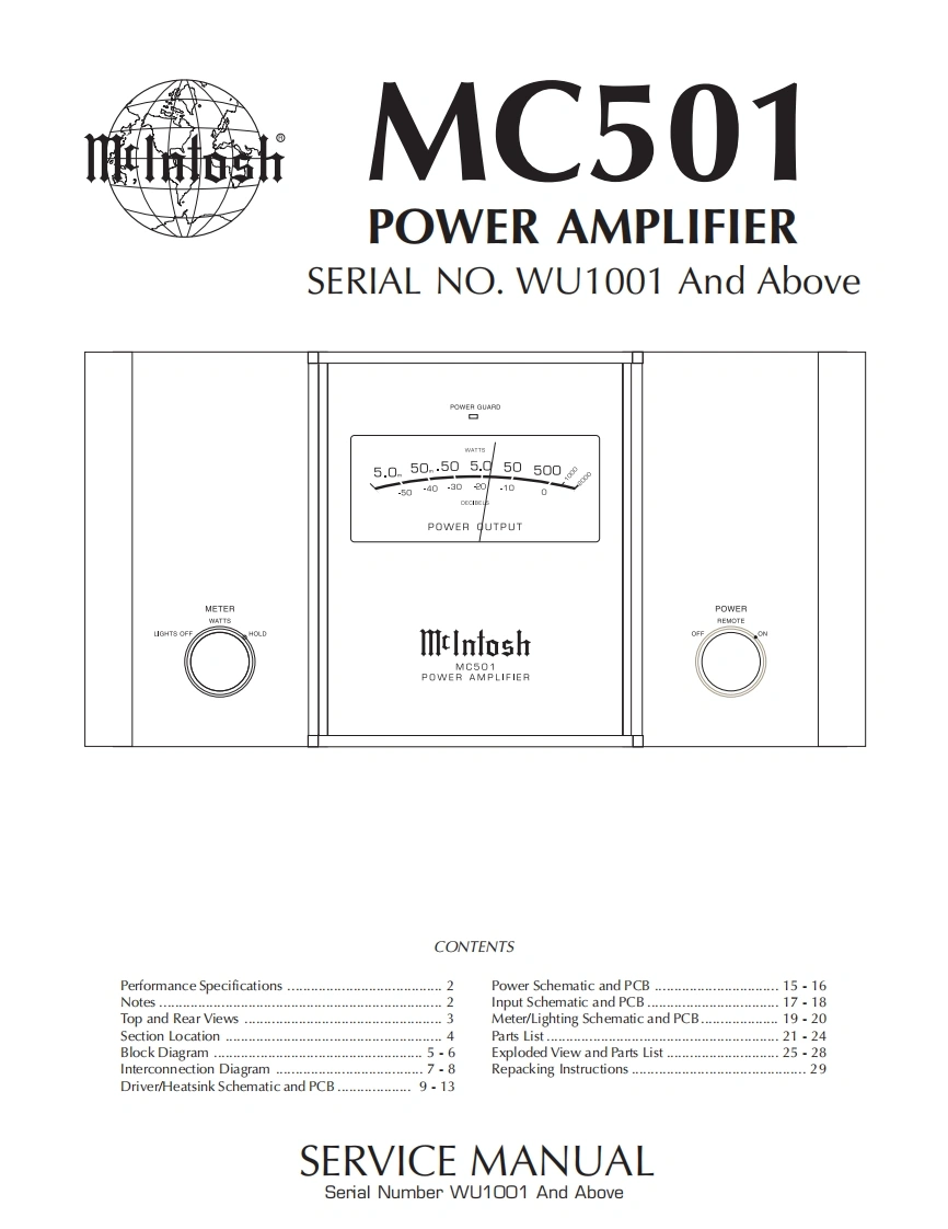 MCINTOSH-MC501_service-manual维修手册_b