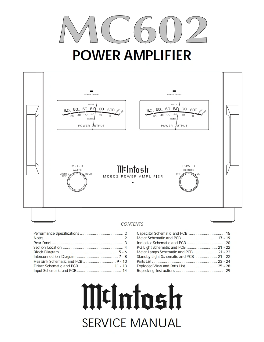 MCINTOSH-MC602_service-manual维修手册