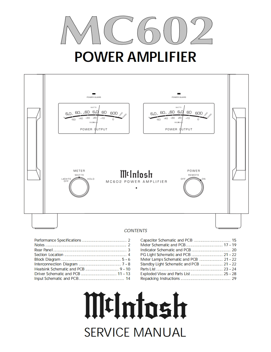 MCINTOSH-MC602_service-manual维修手册