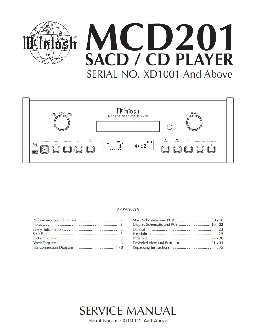 MCINTOSH-MCD201_service-manual维修手册