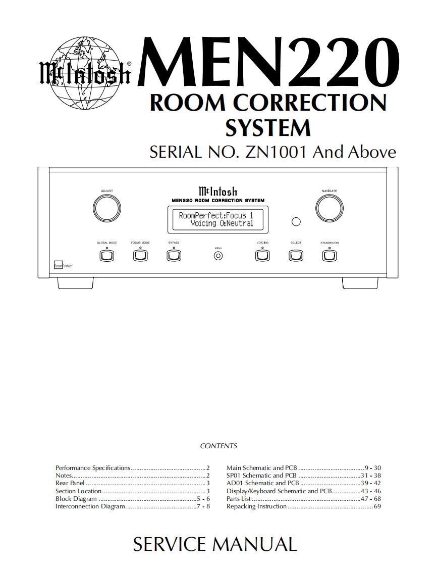 MCINTOSH-MEN220_service-manual维修手册
