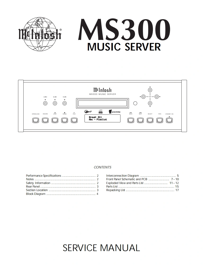 MCINTOSH-MS300_service-manual维修手册