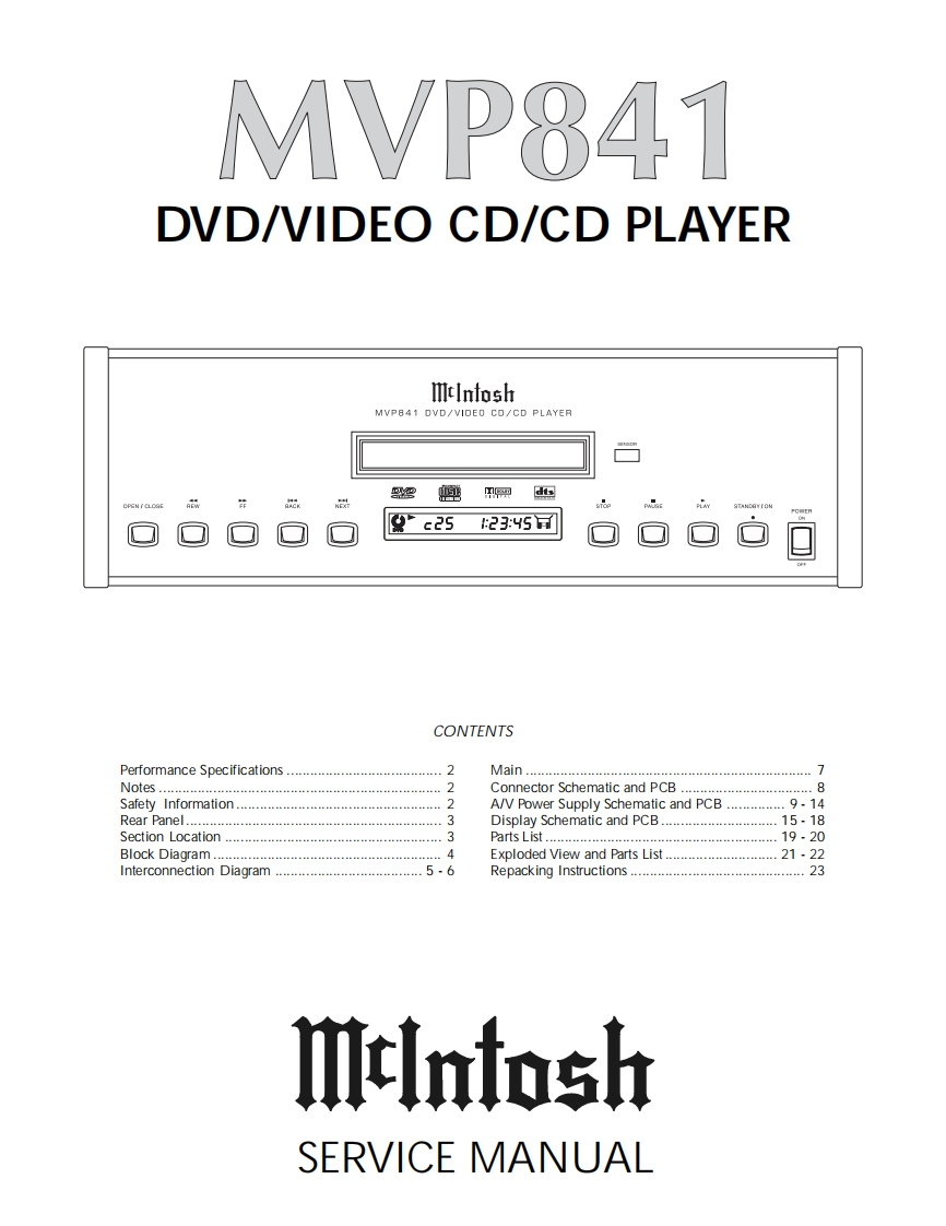 MCINTOSH-MVP841_service-manual维修手册