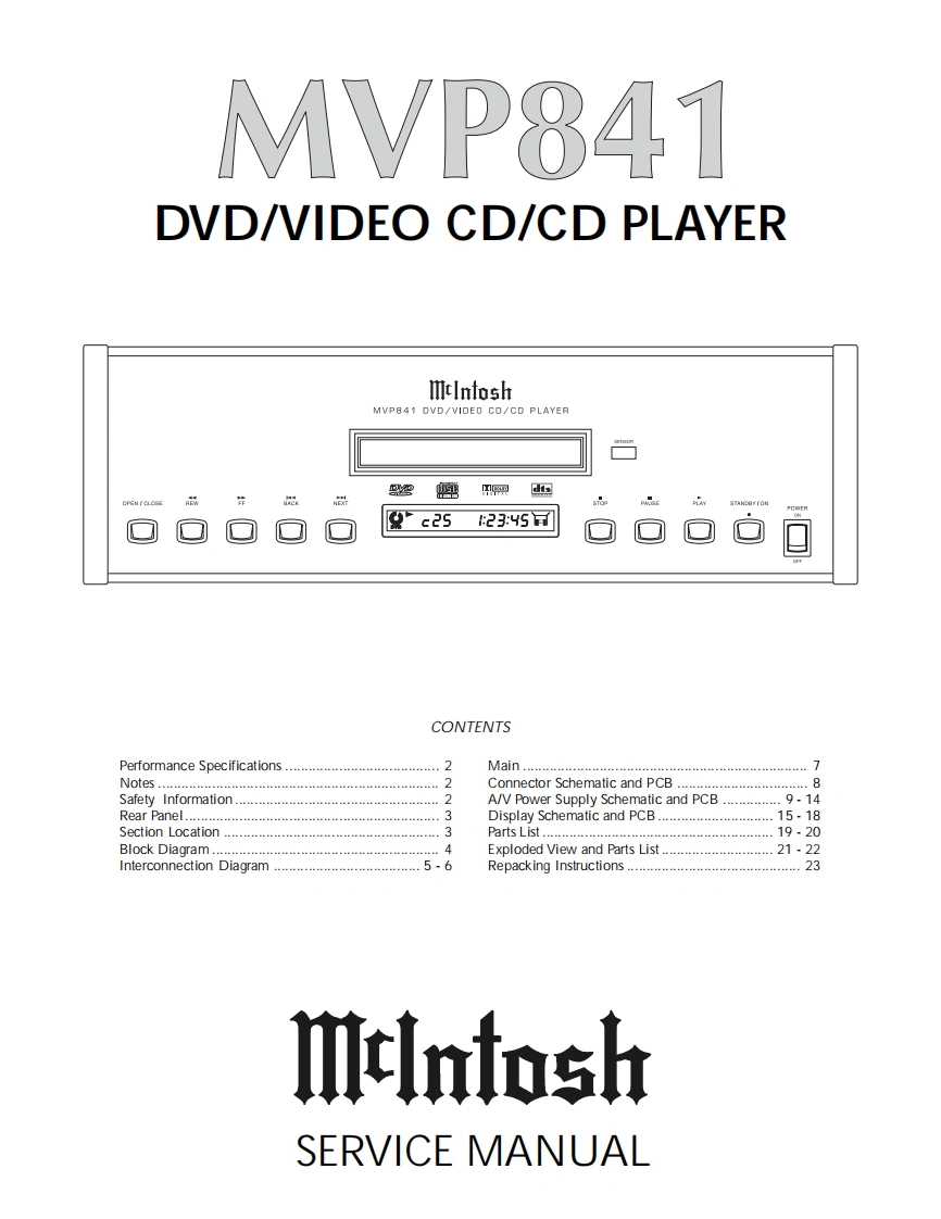 MCINTOSH-MVP841_service-manual维修手册