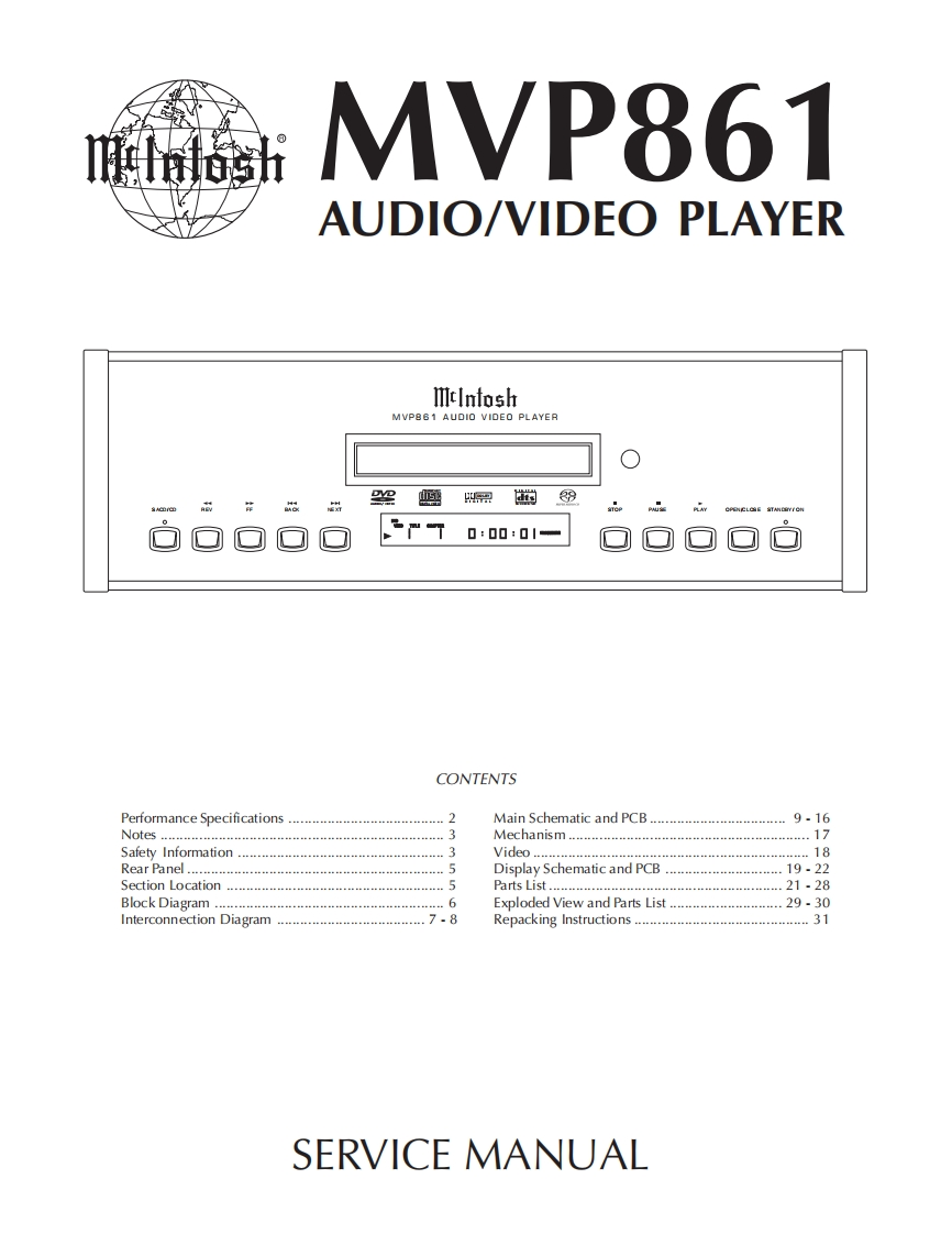 MCINTOSH-MVP861_service-manual维修手册