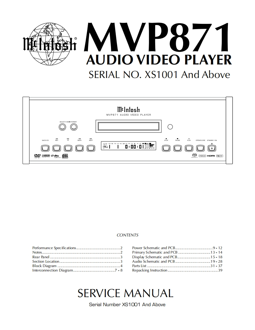 MCINTOSH-MVP871_service-manual维修手册