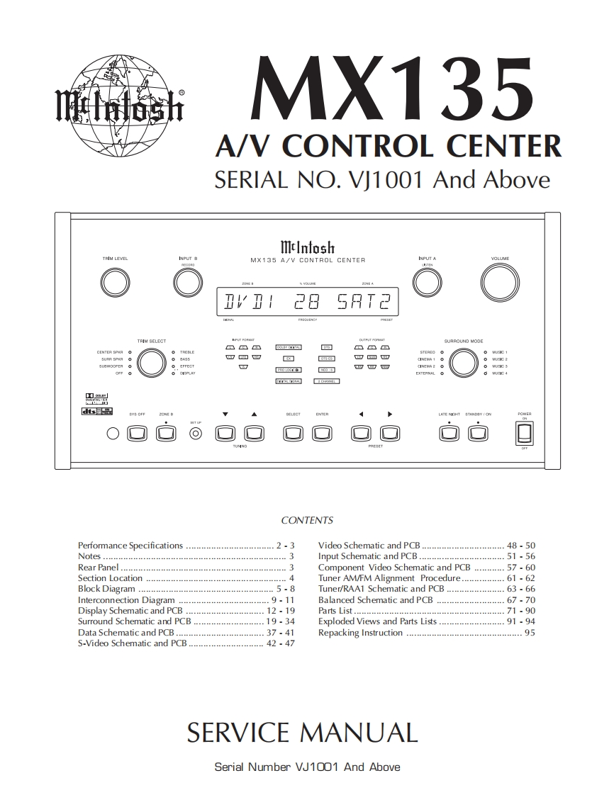 MCINTOSH-MX135_service-manual维修手册_b