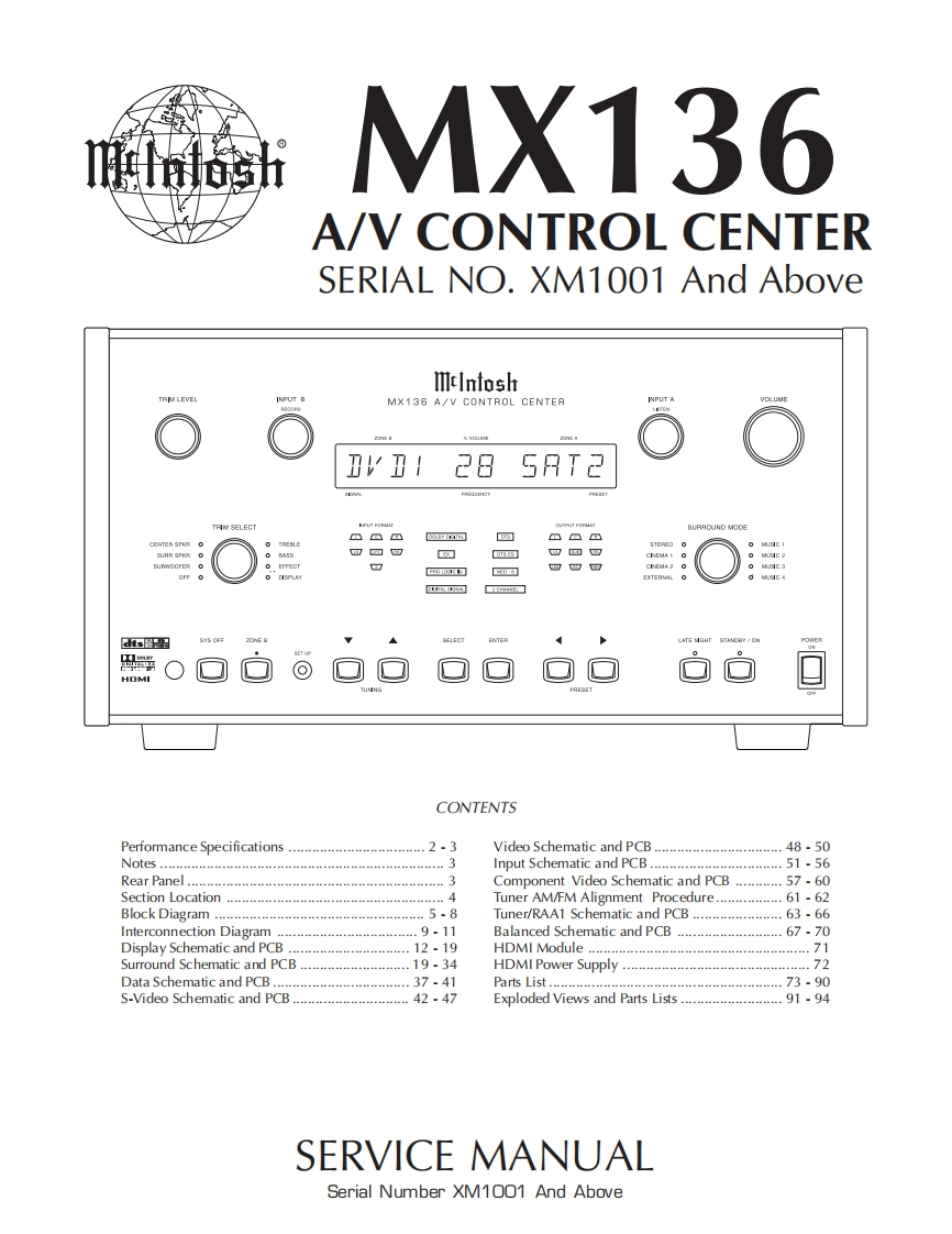 MCINTOSH-MX136_service-manual维修手册