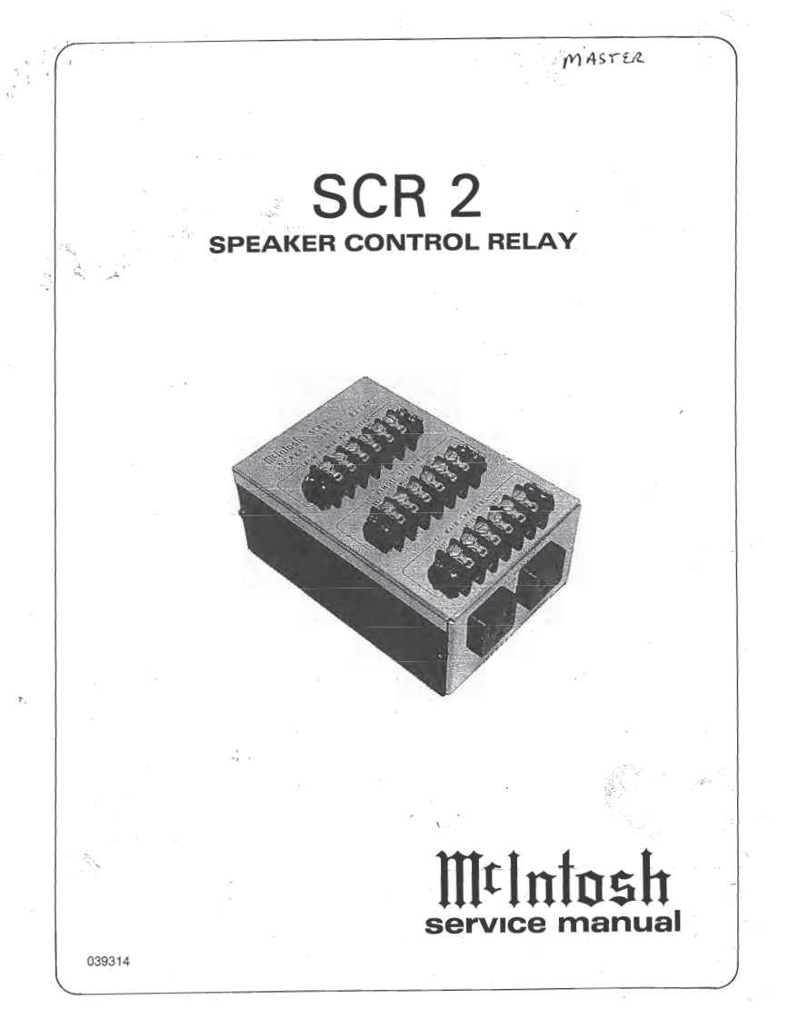 MCINTOSH-SCR2_service-manual维修手册