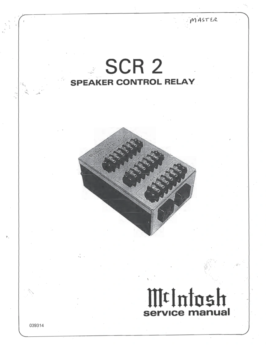 MCINTOSH-SCR2_service-manual维修手册