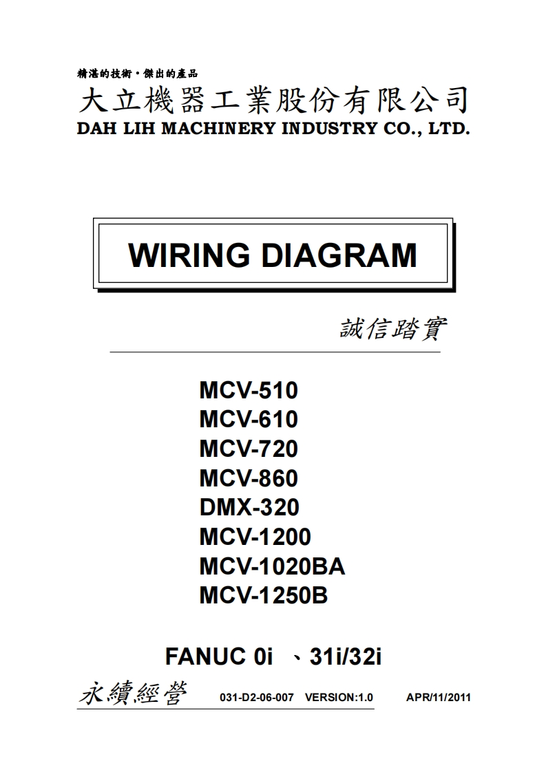 MCV-510_1250B-Electrical-diagram电器原理图-V2_2