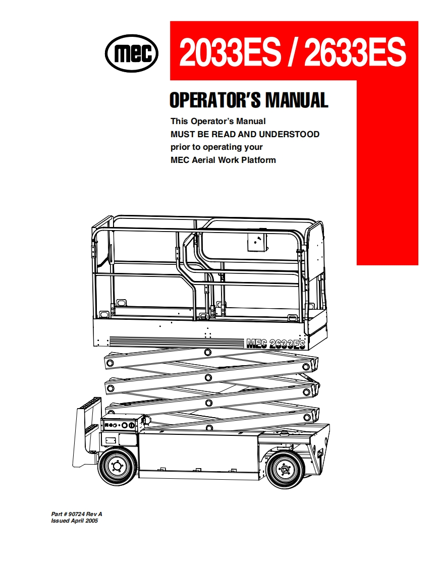 MEC-2033ES-Operators-使用说明书手册