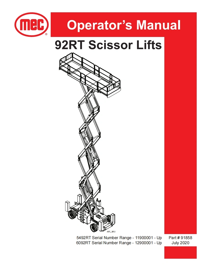 MEC-92RT-operator-manual操作与维护保养说明书手册