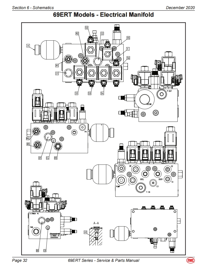 MEC升降车平台43528-SCH-A92-6维修电气原理图手册
