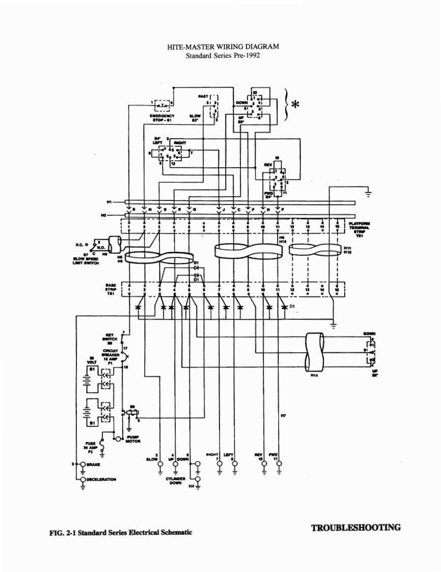 MEC升降车平台8927-SCH维修电气原理图手册