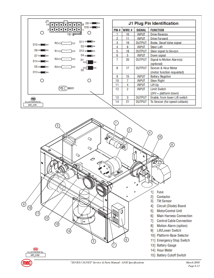 MEC升降车平台90769-SCH维修电气原理图手册