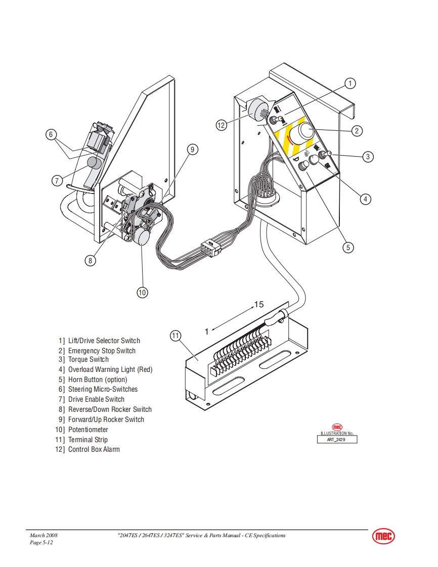 MEC升降车平台90972-SCH维修电气原理图手册