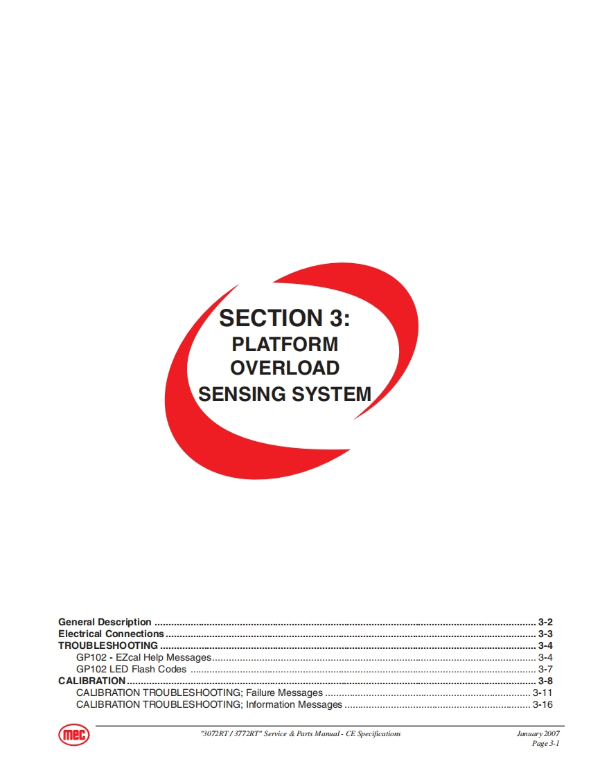 MEC升降车平台91471-sch维修电气原理图手册