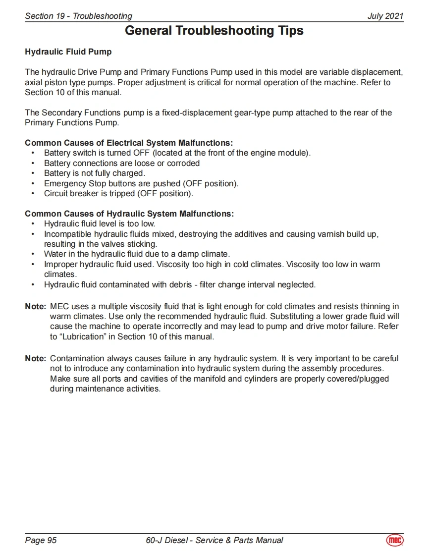 MEC升降车平台94047-SCH-A92.20维修电气原理图手册