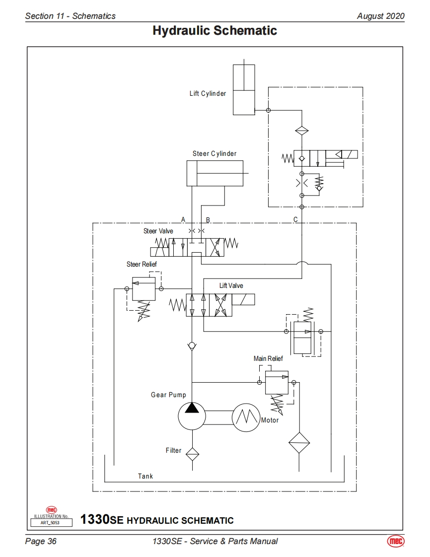 MEC升降车平台94123-SCH维修电气原理图手册