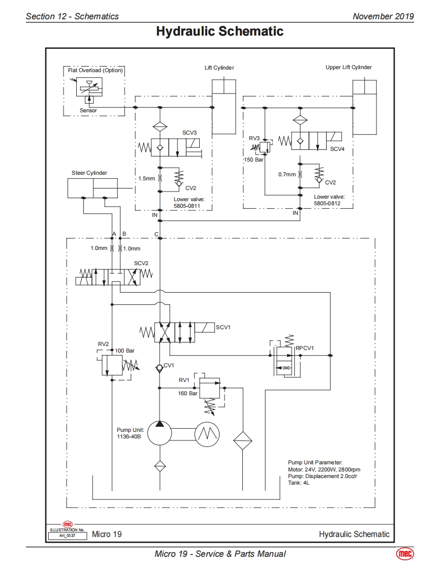 MEC升降车平台94554-SCH维修电气原理图手册