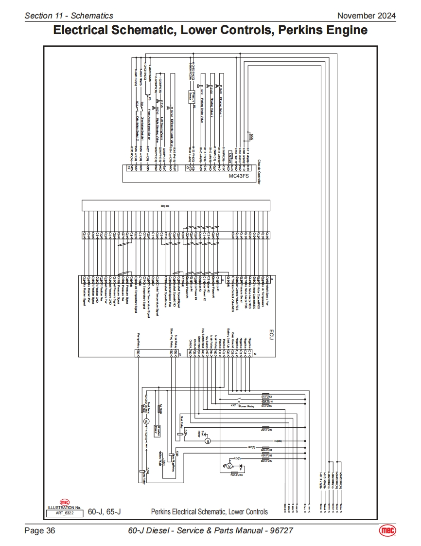 MEC升降车平台96727-SCH维修电气原理图手册