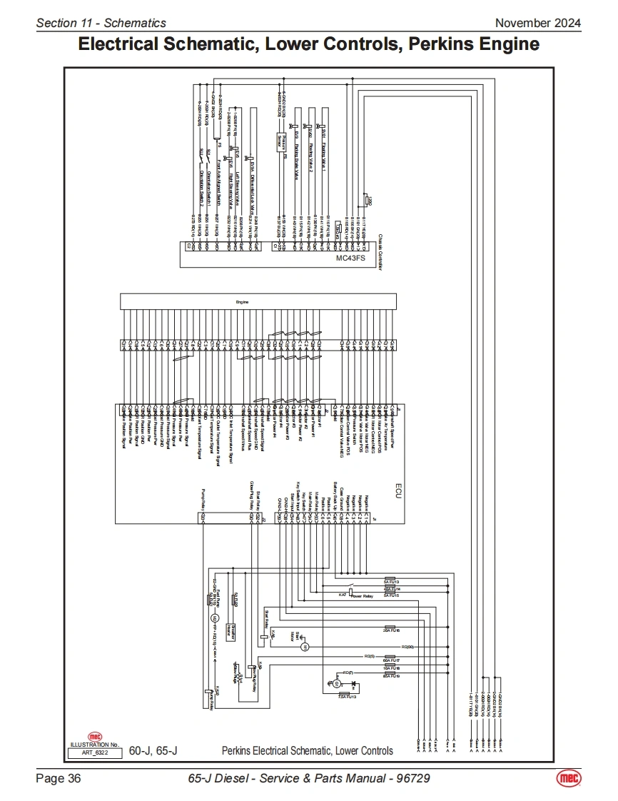 MEC升降车平台96729-SCH维修电气原理图手册