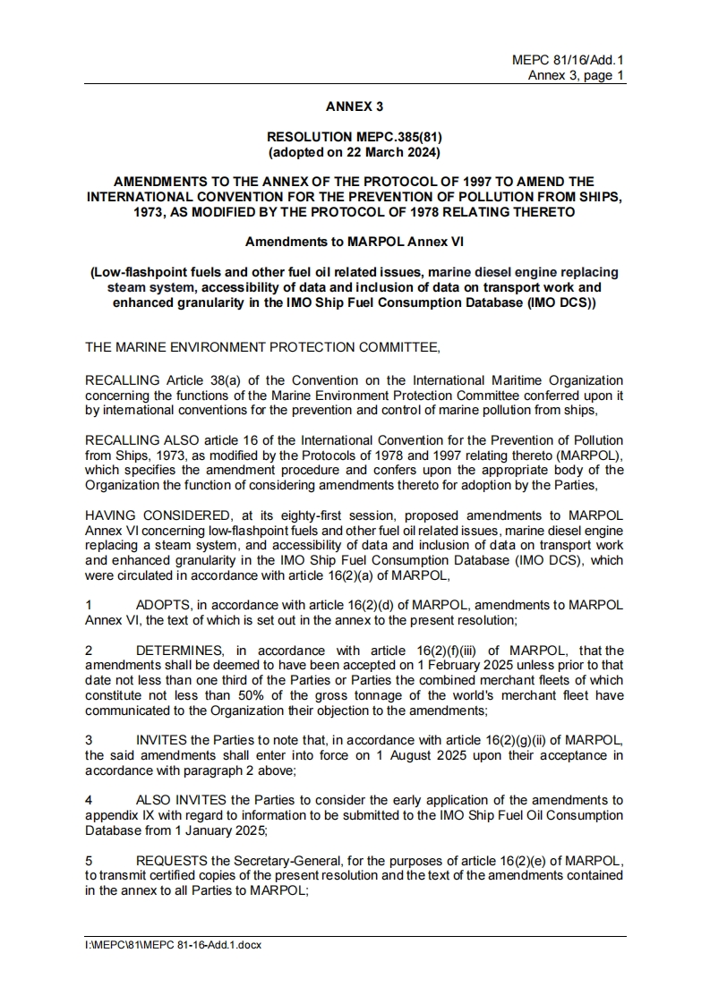 MEPC.385(81)-AmendmentstoShipFuelOilConsumptionDataCollectionSystem(IMODCS)