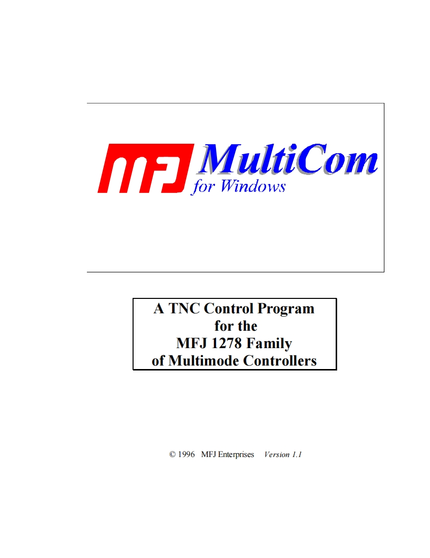 MFJ-1289W_Manual操作说明书手册