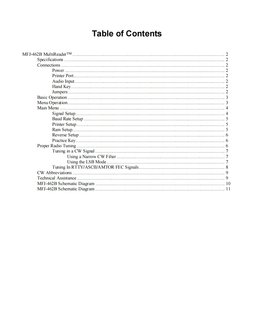 MFJ-462B_Manual操作说明书手册