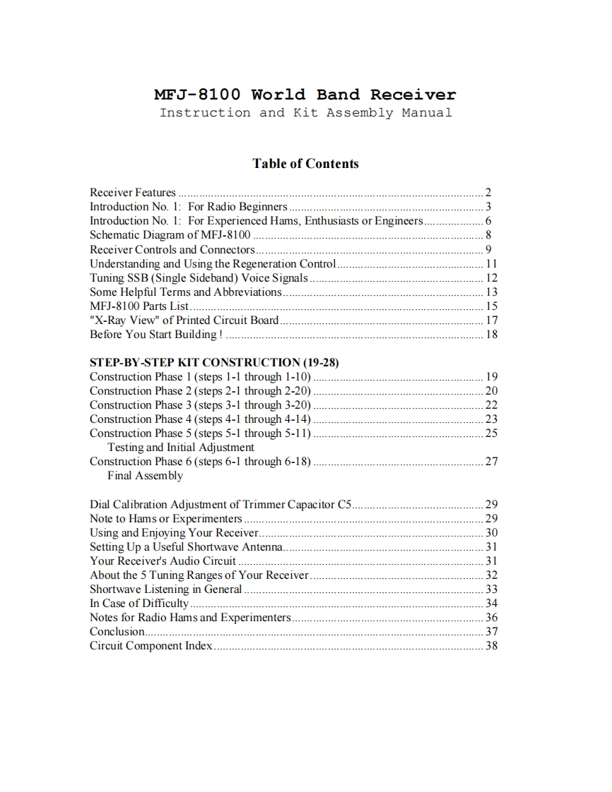 MFJ-8100K_Manual操作说明书手册