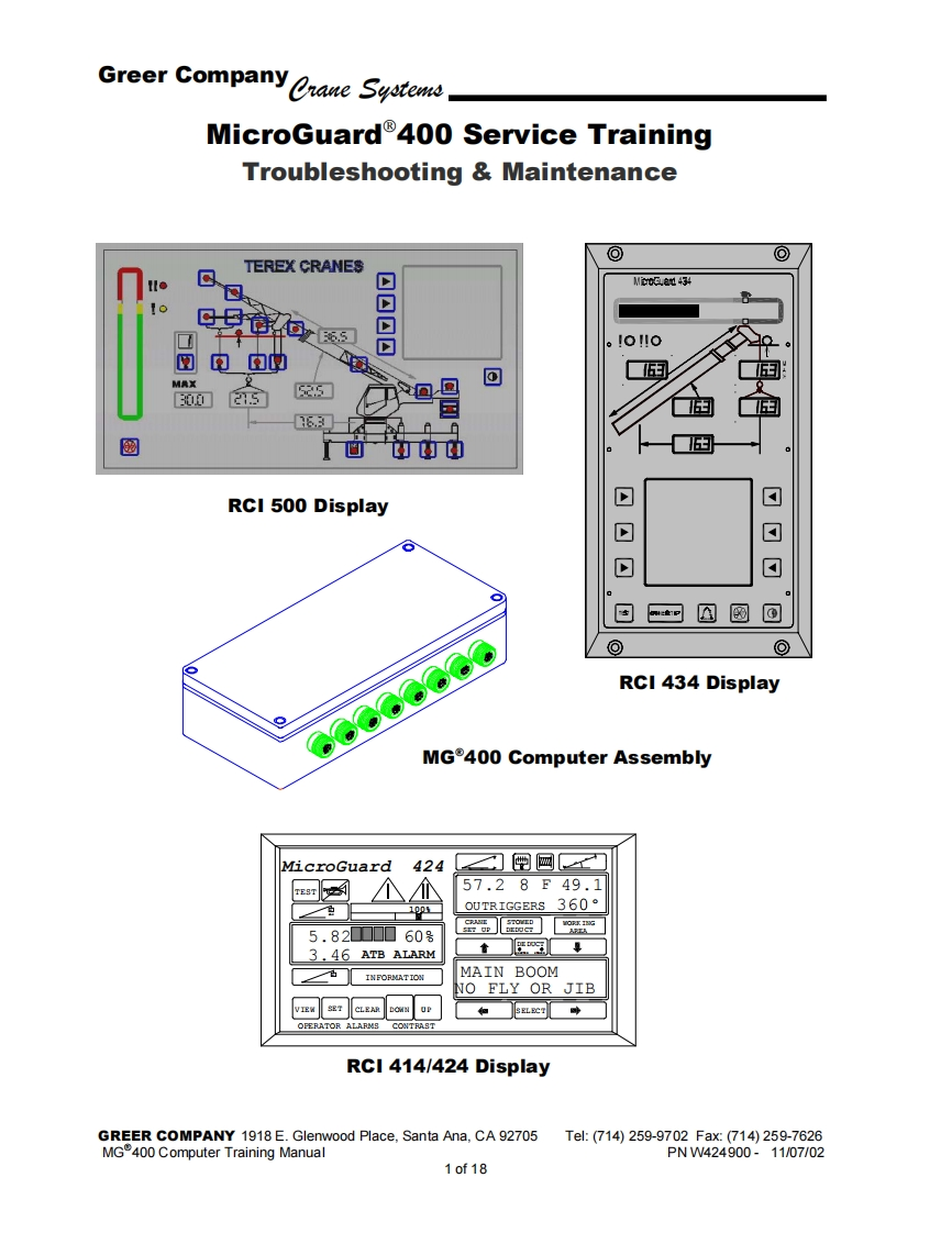 MG400-Service-Training-Troubleshooting-Maintenance
